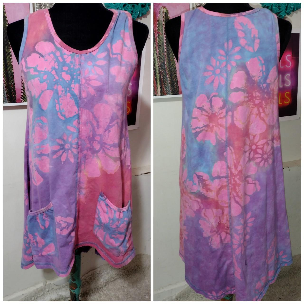 💖 Colorful Psychedelic Hippie Dress 💖 super comfy... - Depop