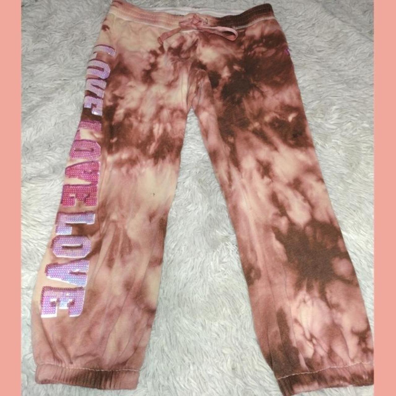 victoria secret pink tie dye sweatpants