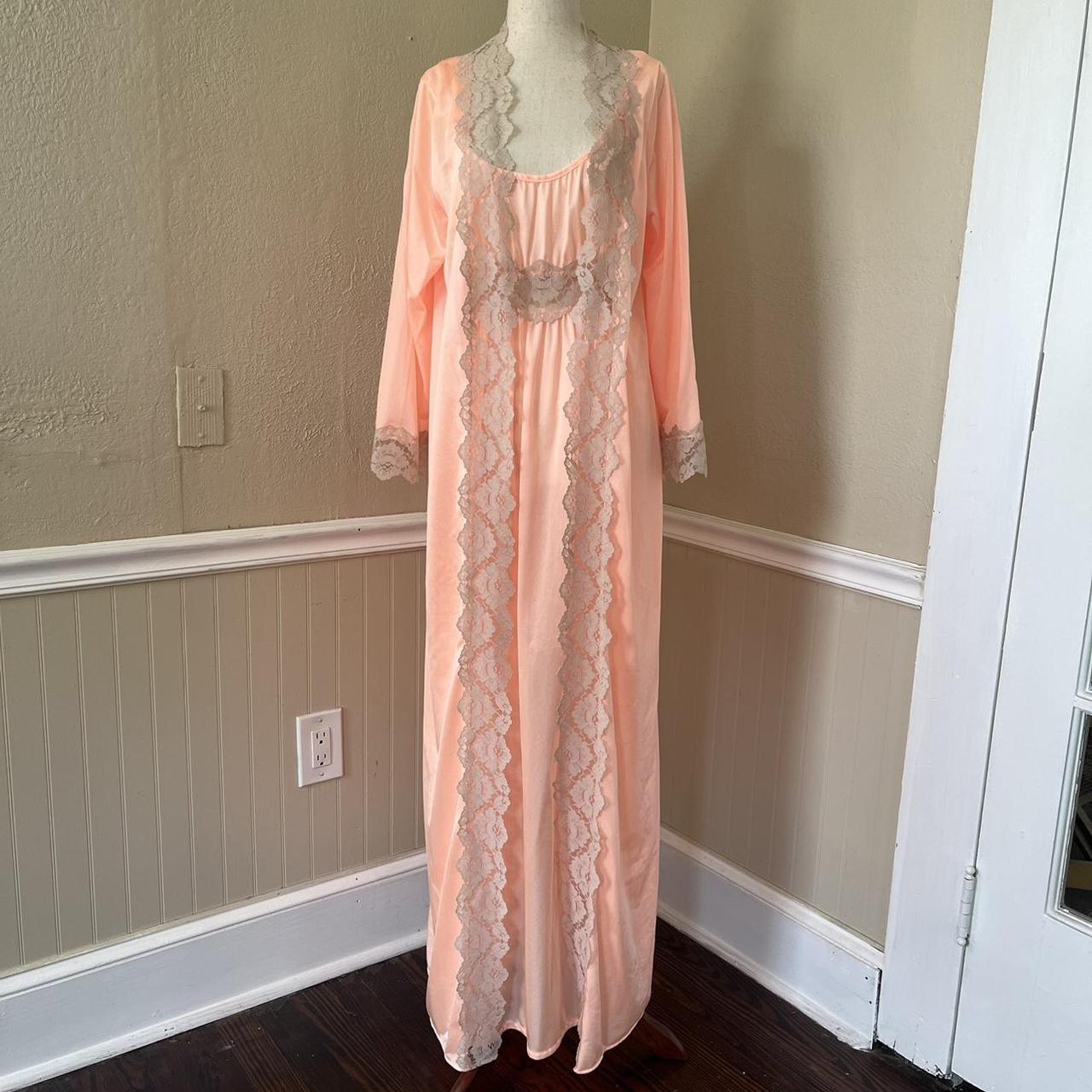 Undercover Women's Orange and Cream Dress Depop