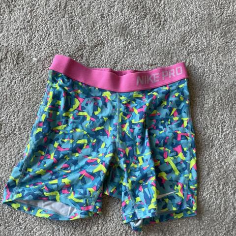 colourful nike pro shorts