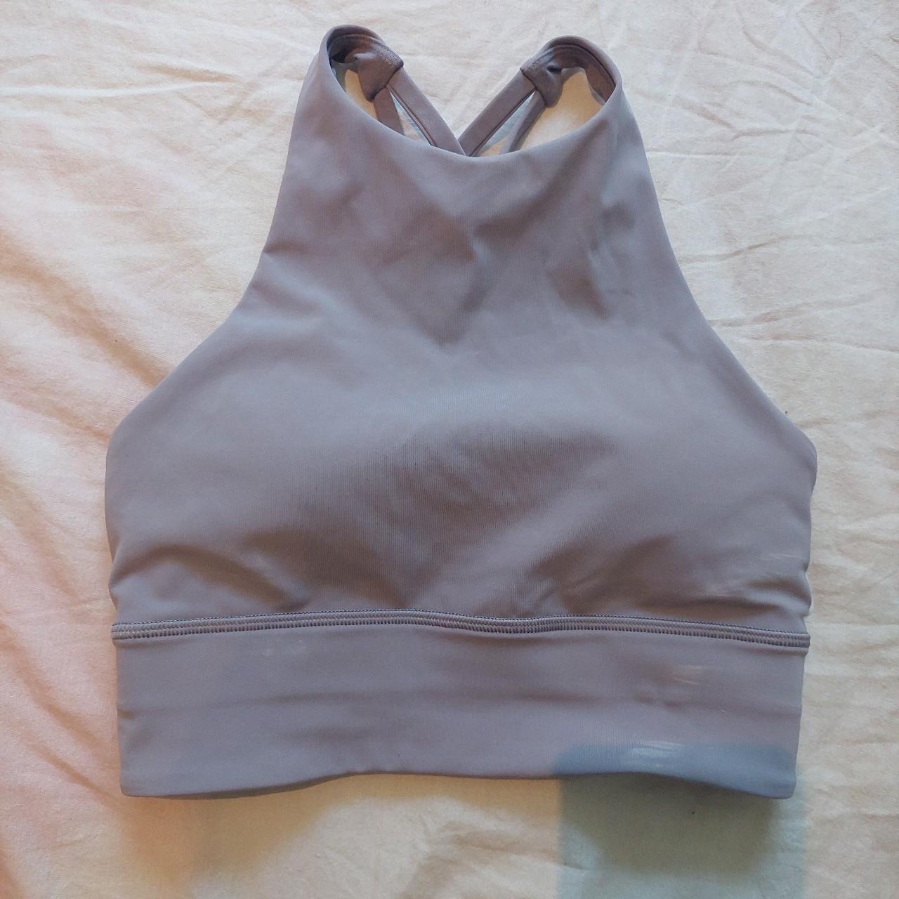 Stunning lilac lululemon halter neck crop top with... - Depop