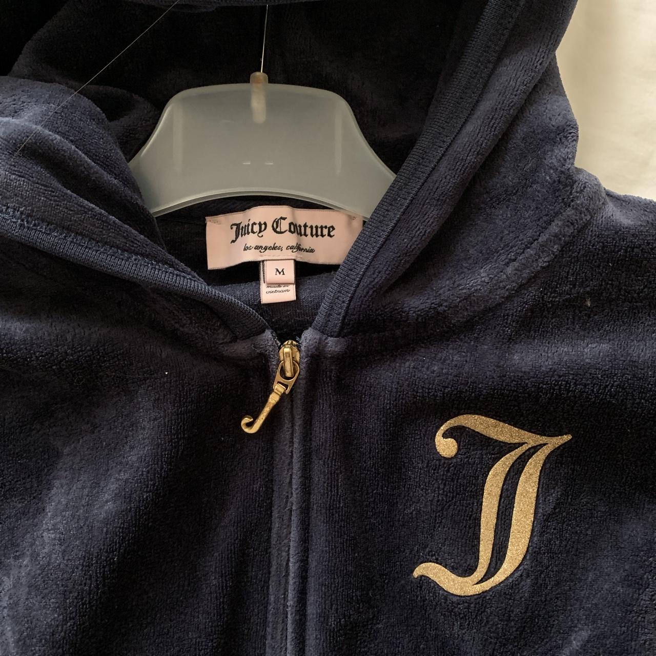 Super soft and comfy vintage Juicy Couture navy blue... - Depop