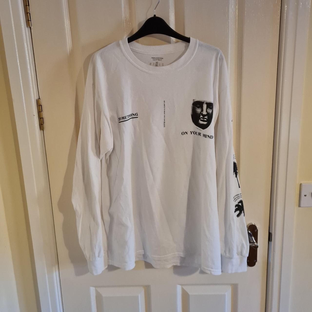 Urban Outfitters long sleeved graphic tee in white.... - Depop