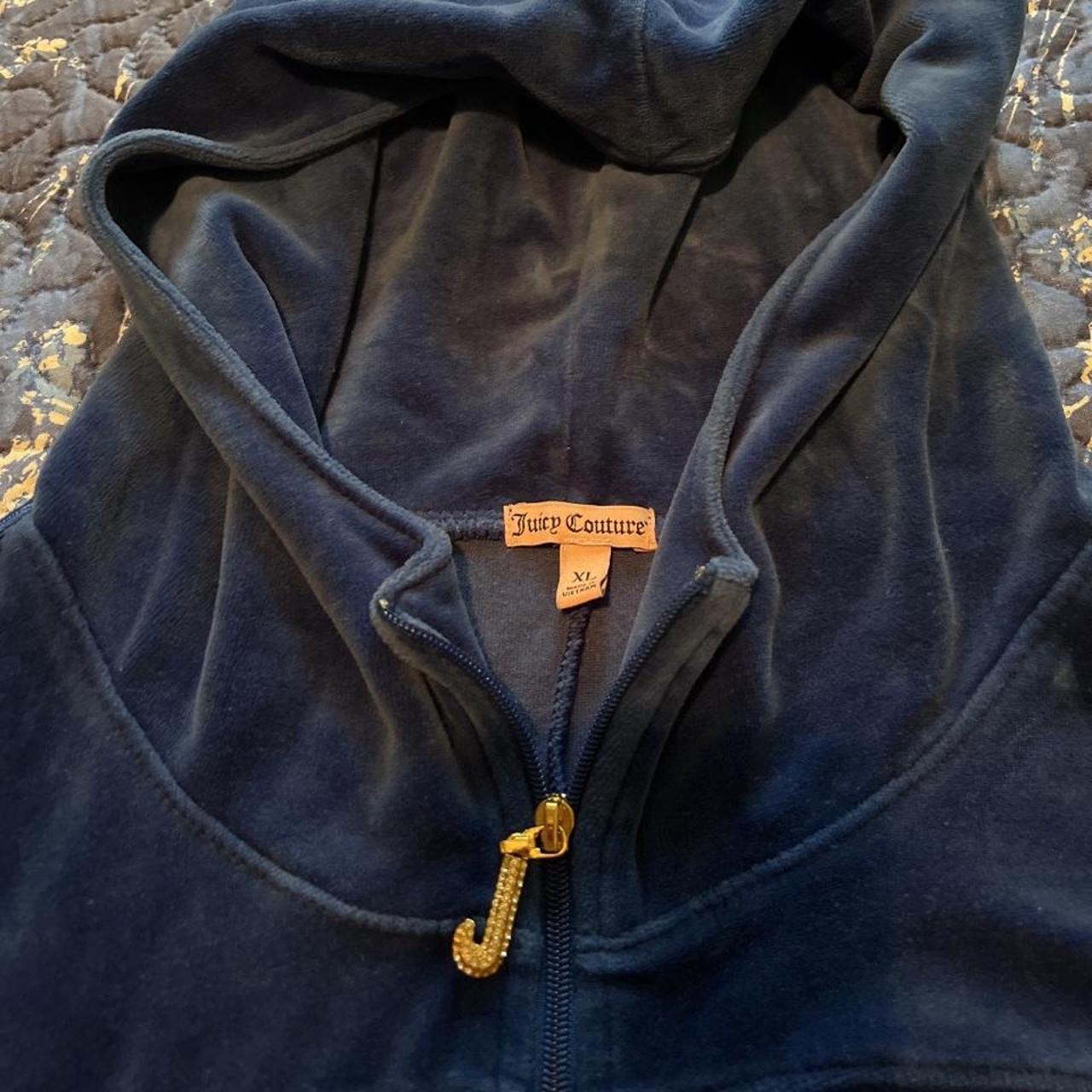 Juicy Couture Women's Blue Hoodie | Depop