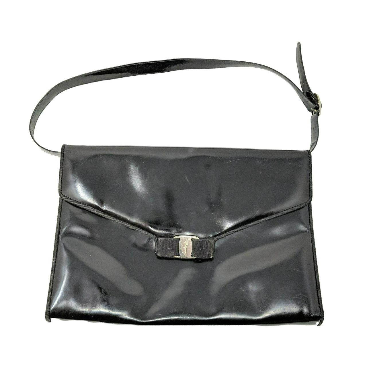 Leather clutch bag Salvatore Ferragamo Purple in Leather - 37873936