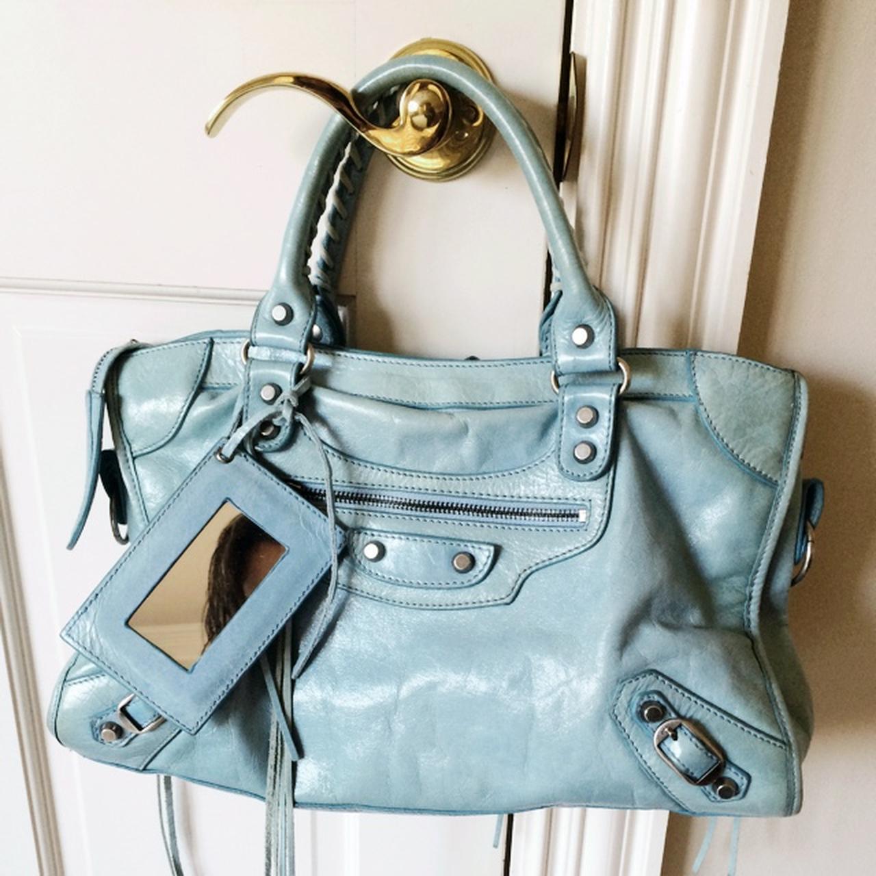 Balenciaga City Bag Baby Blue 100 Authentic Luxury Bags  Wallets on  Carousell