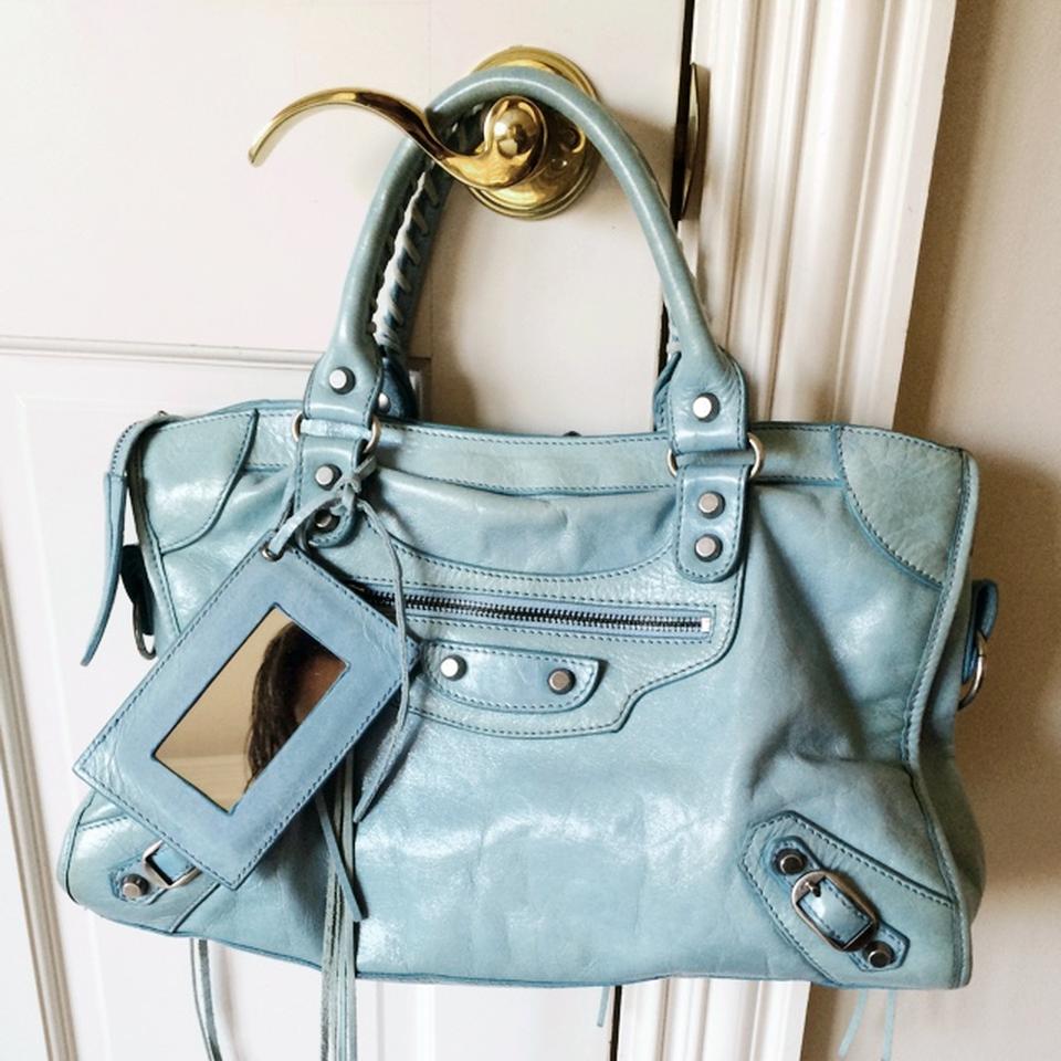 Balenciaga baby blue store bag