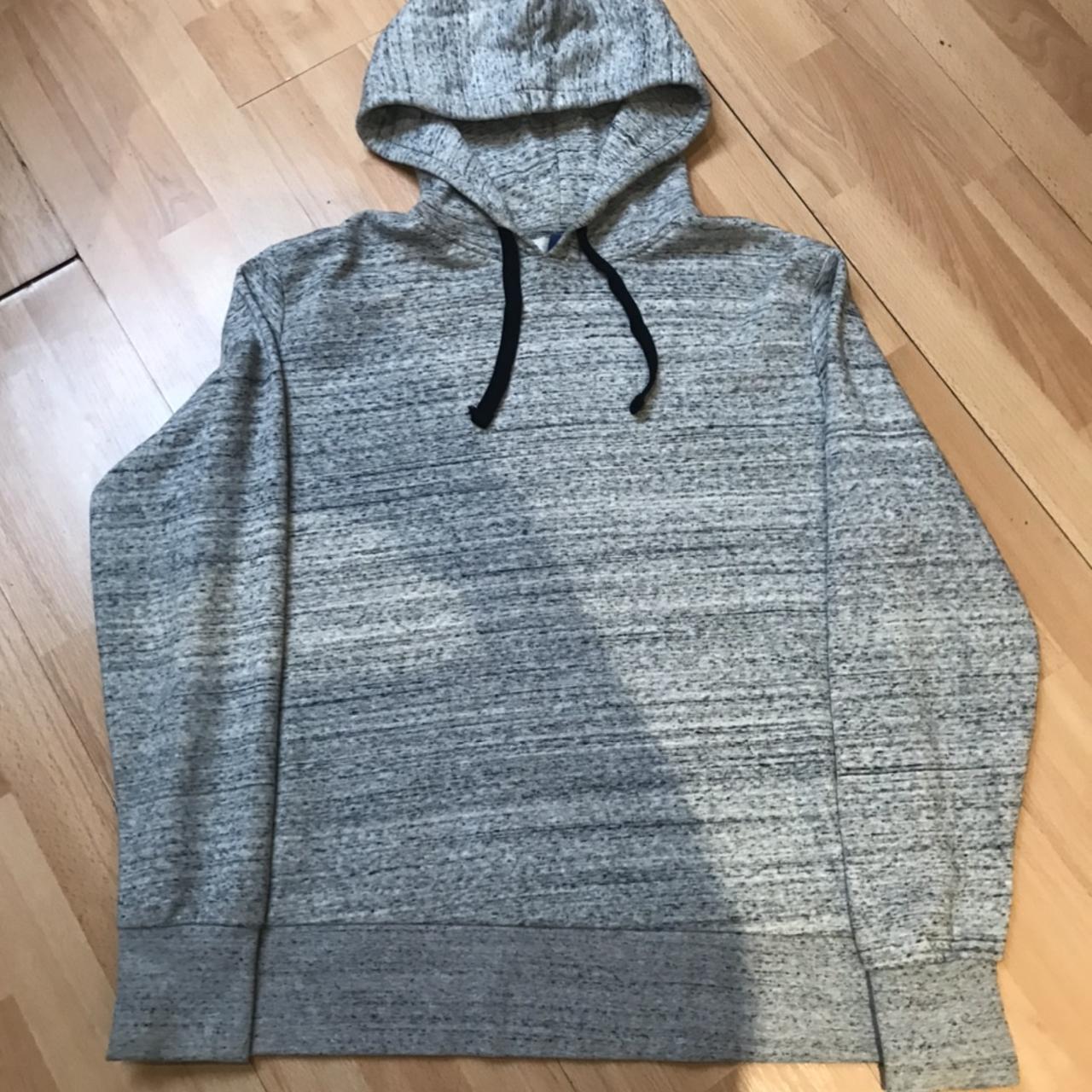 Cozy oversize and thick jumper. Grey with thin... - Depop