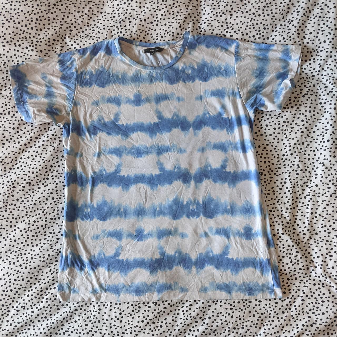 Women's Blue and White T-shirt | Depop