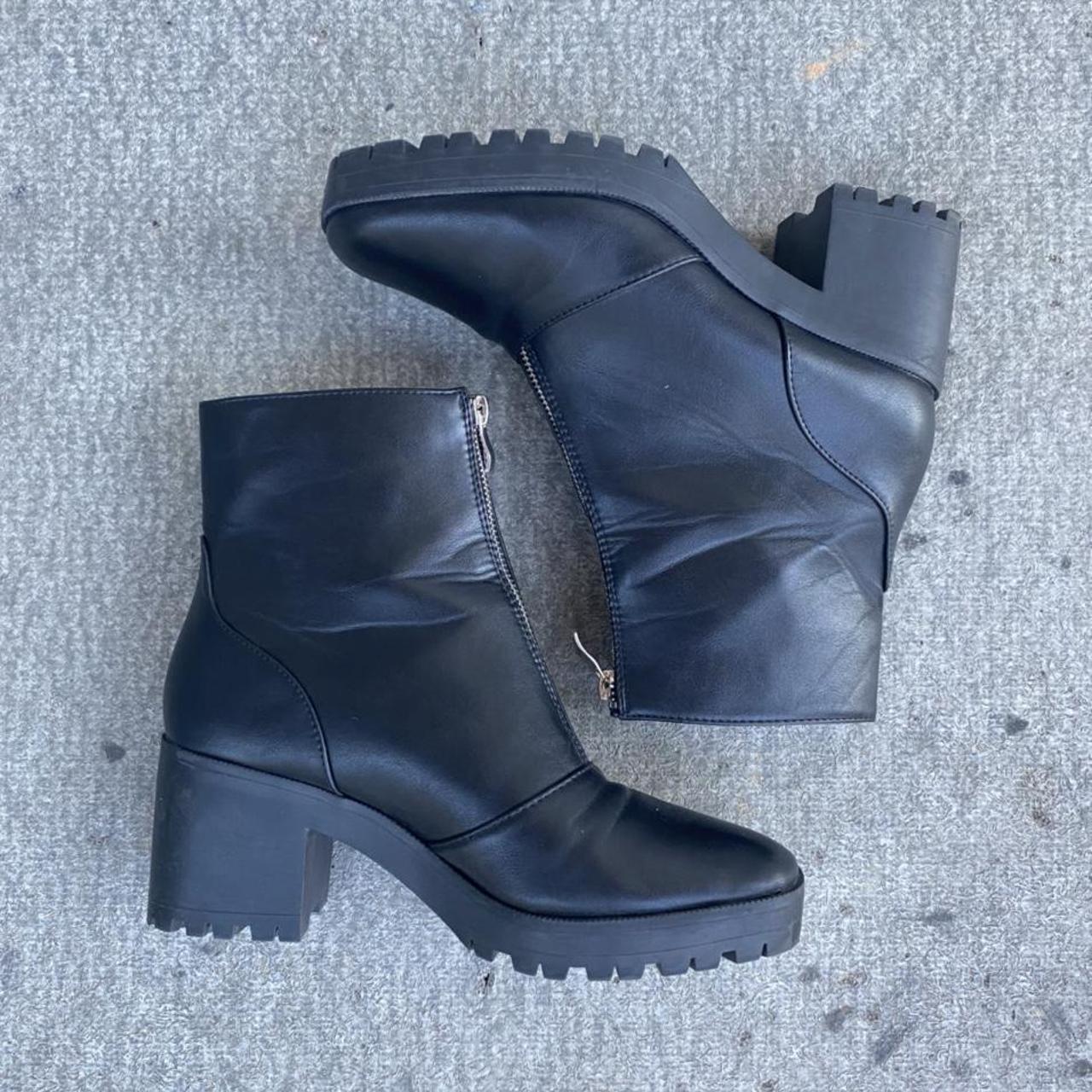 zip front boots womens