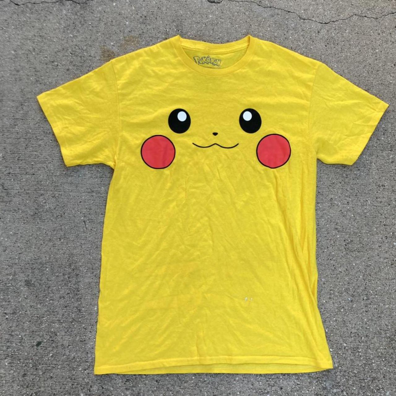 Pikachu Pokémon Shirt Happy Pikachu Shirt Two Sided - Depop