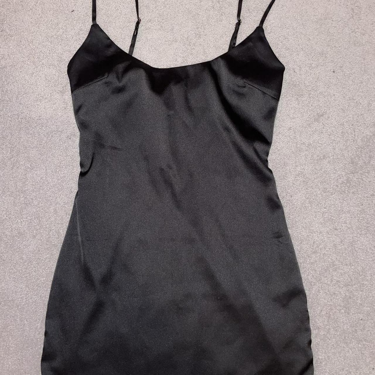 Oh Polly black satin dress Sold out on the website... - Depop