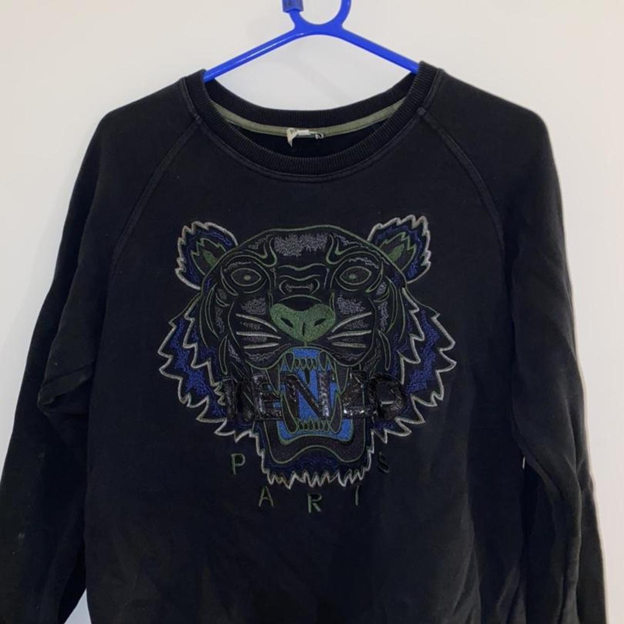 black and blue kenzo jumper