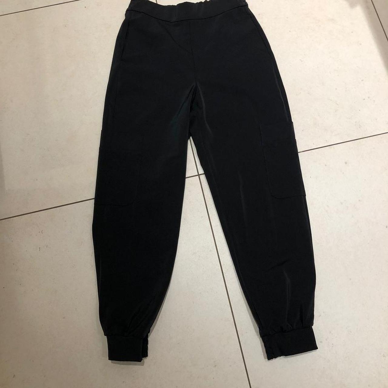 Zara Black Cargo trousers size S never been worn!... - Depop