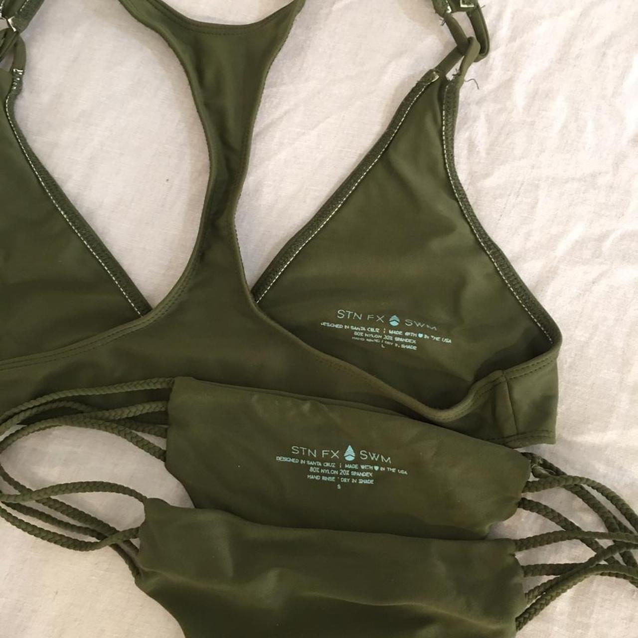 Montce Swim green bikini bathing suit size xs top - Depop