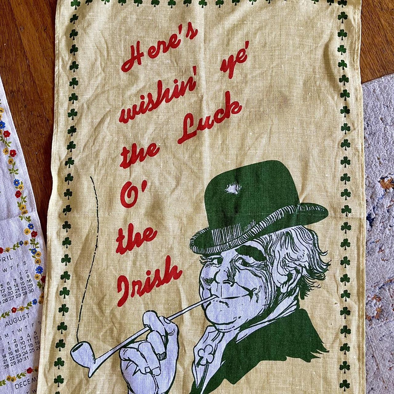 Vintage Irish Linen Tea Towel Made In Ireland I Depop   P0 