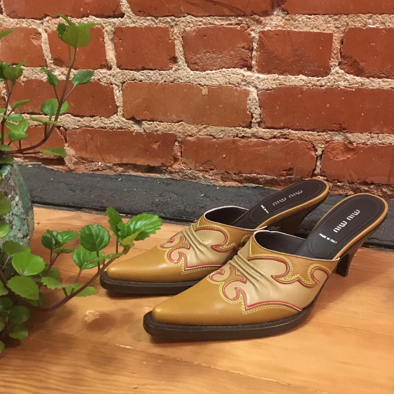 靴 Miu Miu Leather Mules Mules Miu | eBay