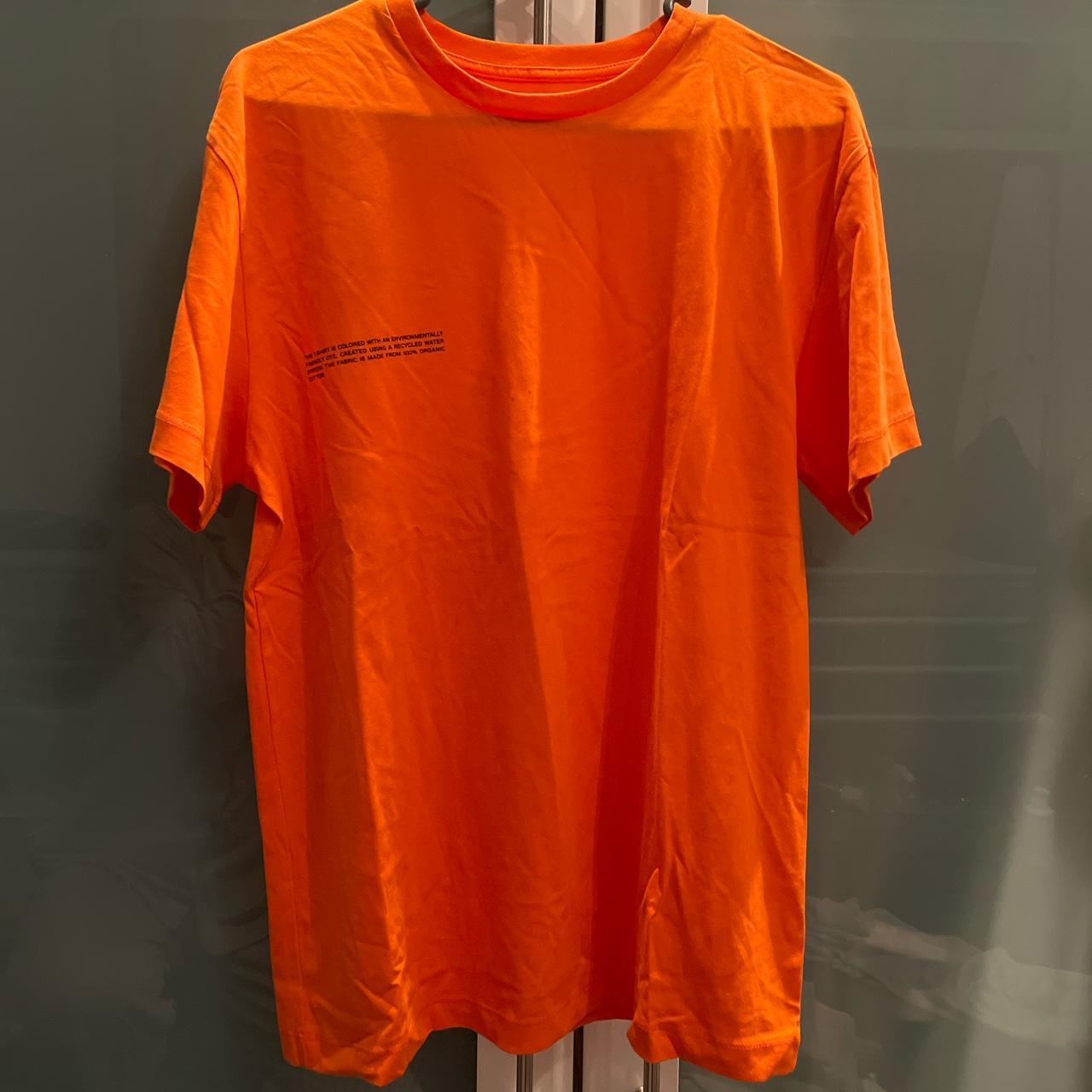 Pangaia T-shirt in Orange - Size XS but a big fit... - Depop