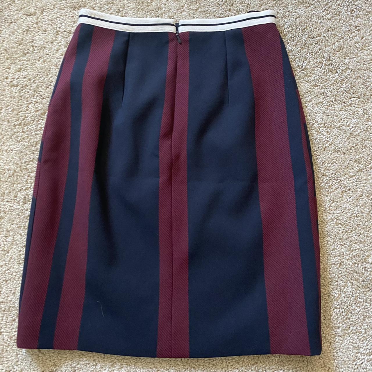 Karen Millen Women's Burgundy and Navy Skirt (2)
