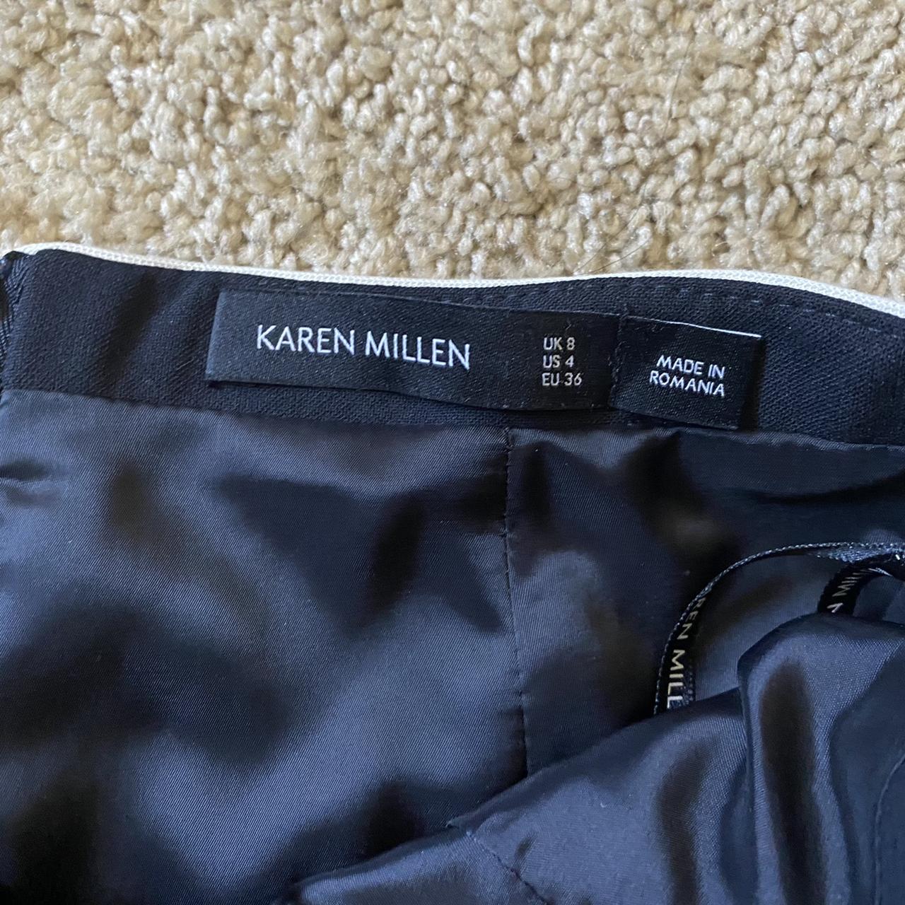 Karen Millen Women's Burgundy and Navy Skirt (3)