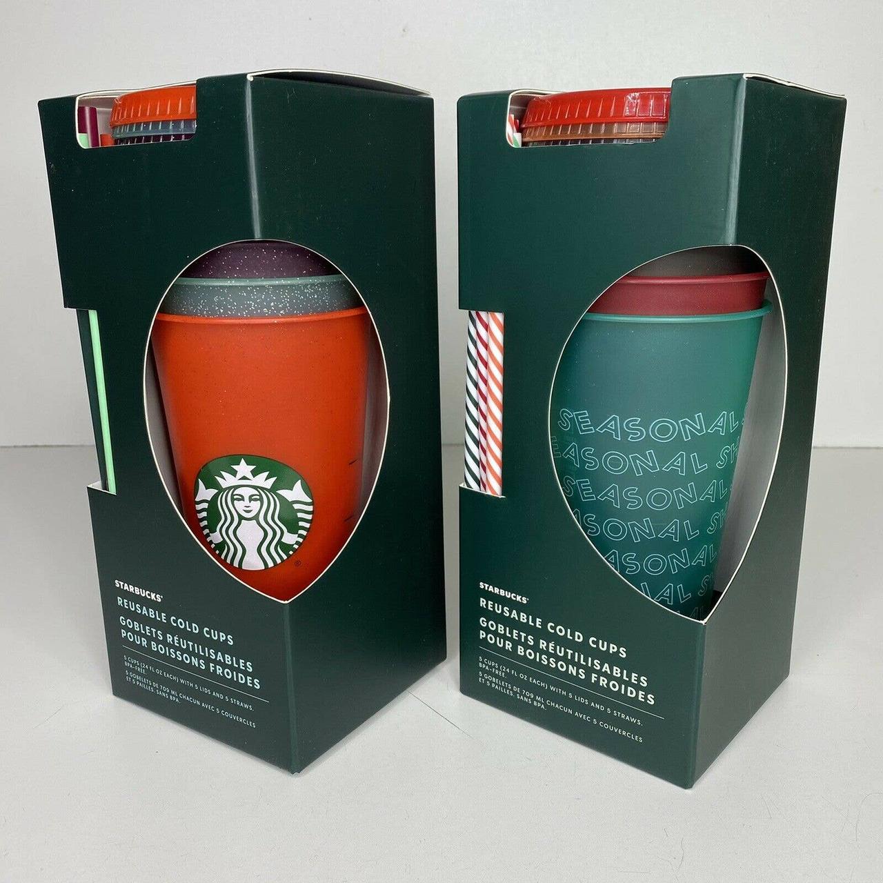 Starbucks Reusable Holiday Cold Cups Set --Brand... - Depop