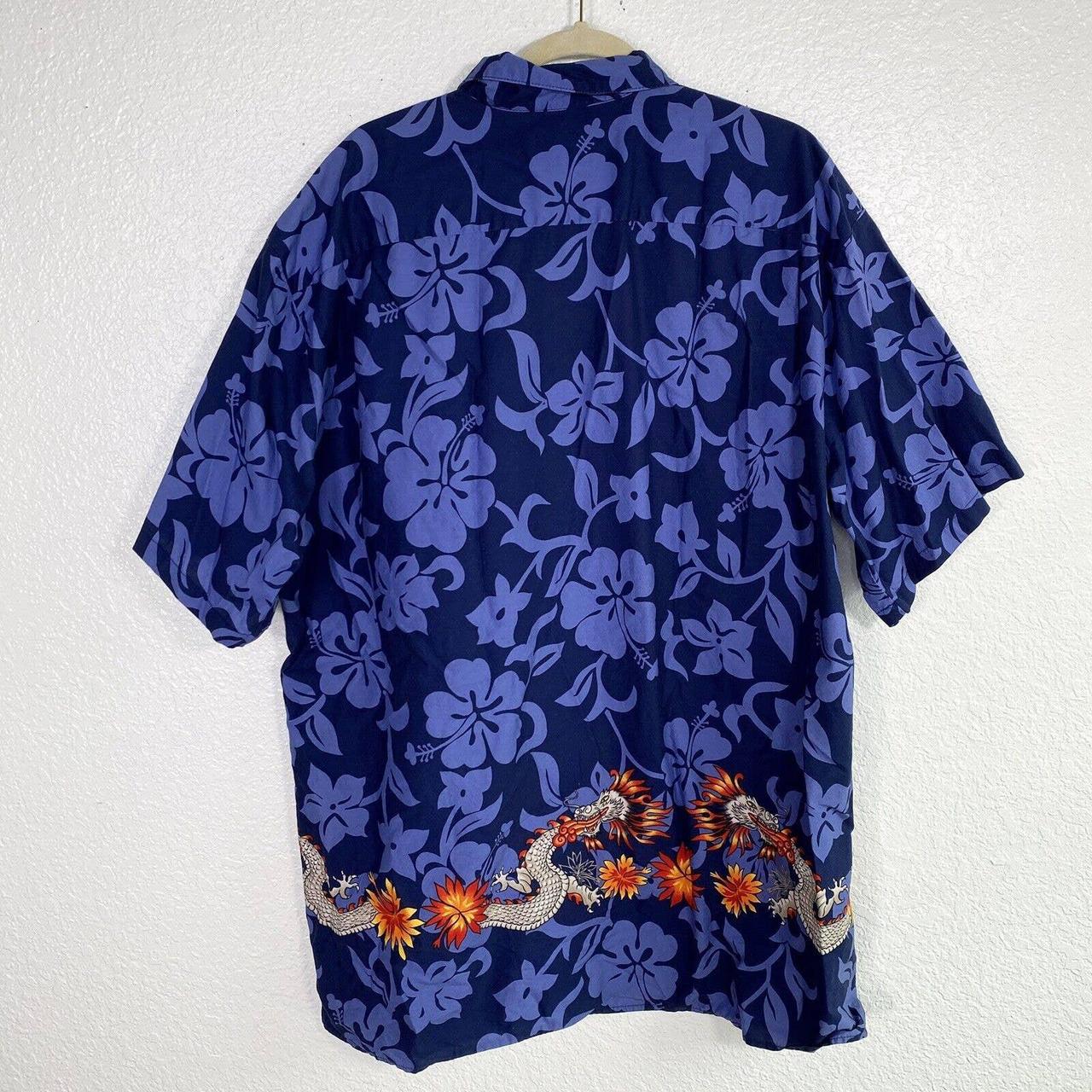 Hilo Hattie Hawaiian Dragon Shirt Mens 2XL XXL... - Depop