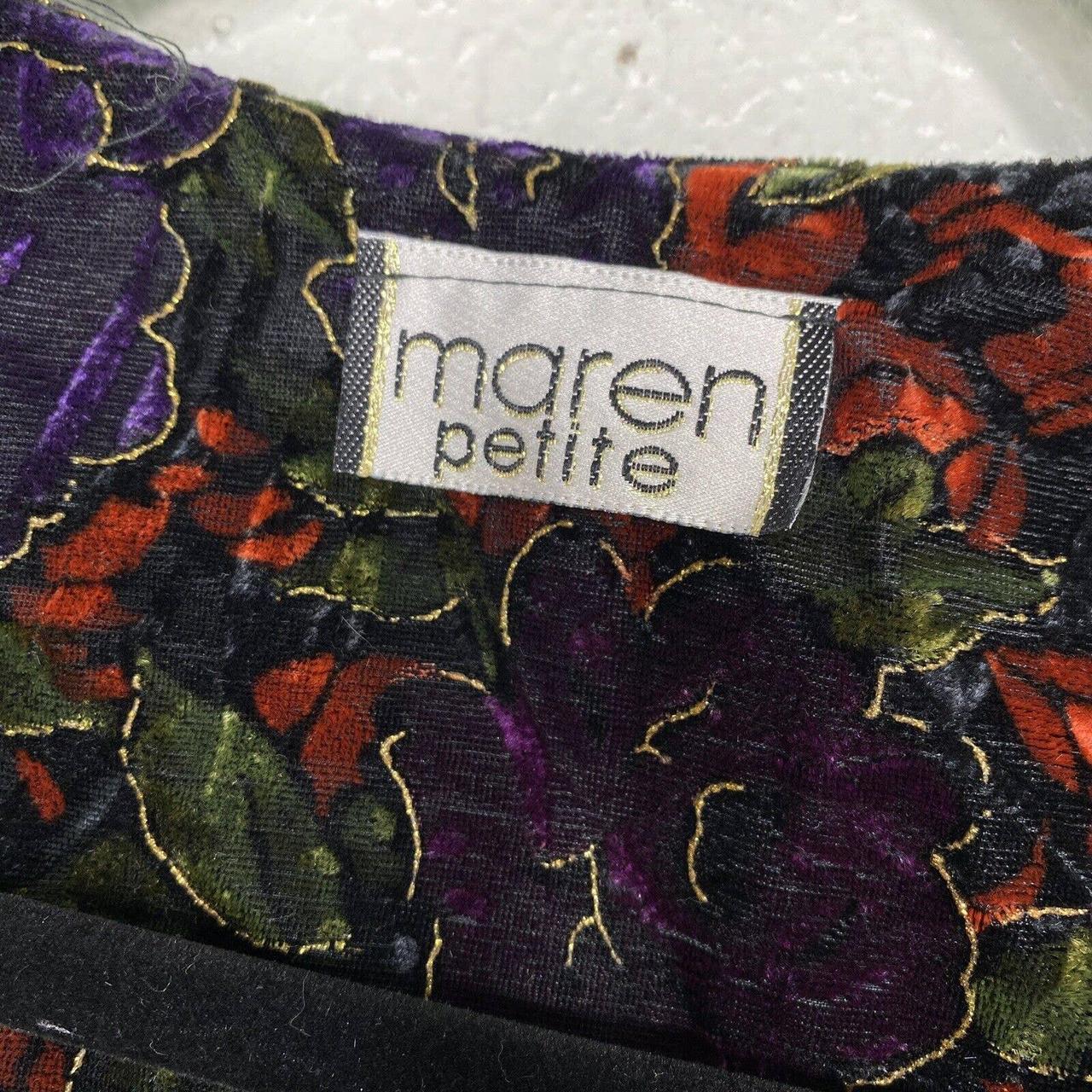 Maren Petite Crop Velvet Jacket Womens Vintage Dark... - Depop