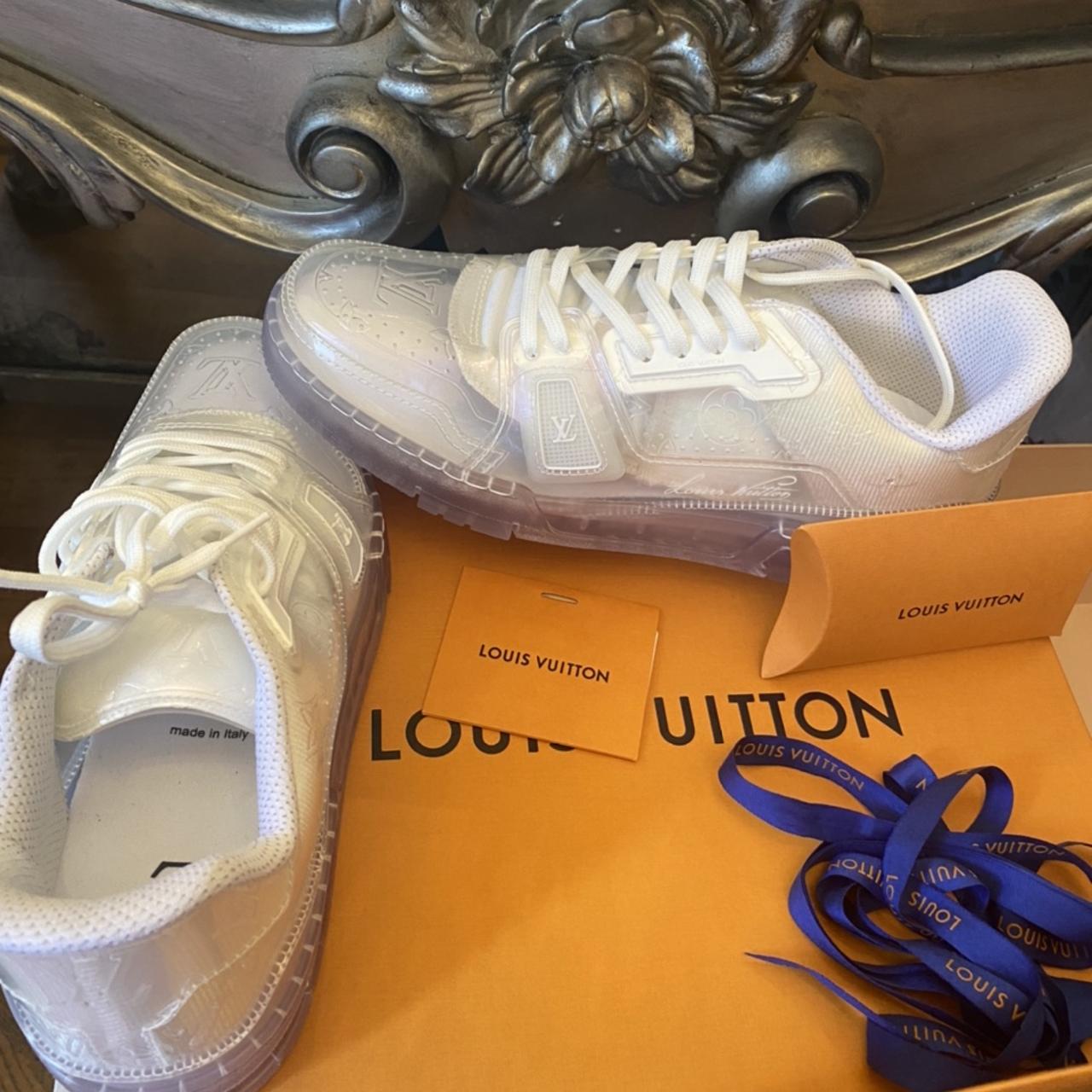 Louis Vuitton Transparent Trainers in Pink by Virgil - Depop