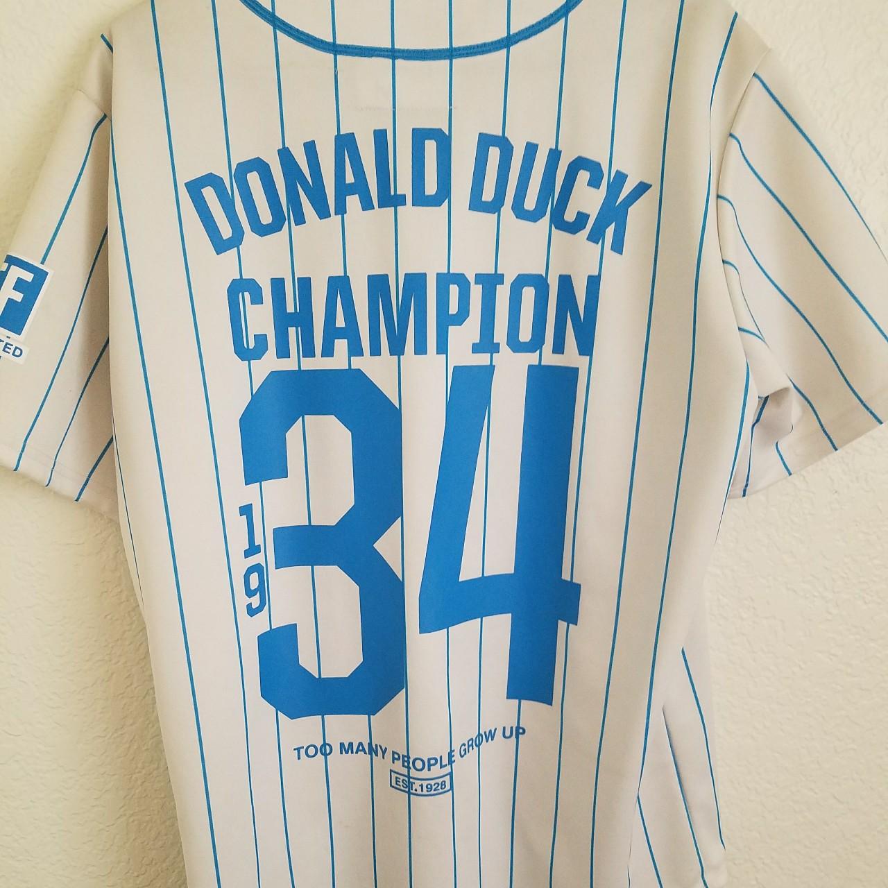 Rare VTG Y2K Disneyland Donald Duck Baseball Jersey Disney XL Men's  Unisex