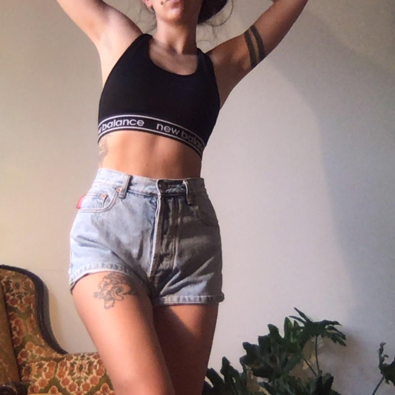 Vintage Bongo High Rise Blue Jean Booty Shorts. - Depop