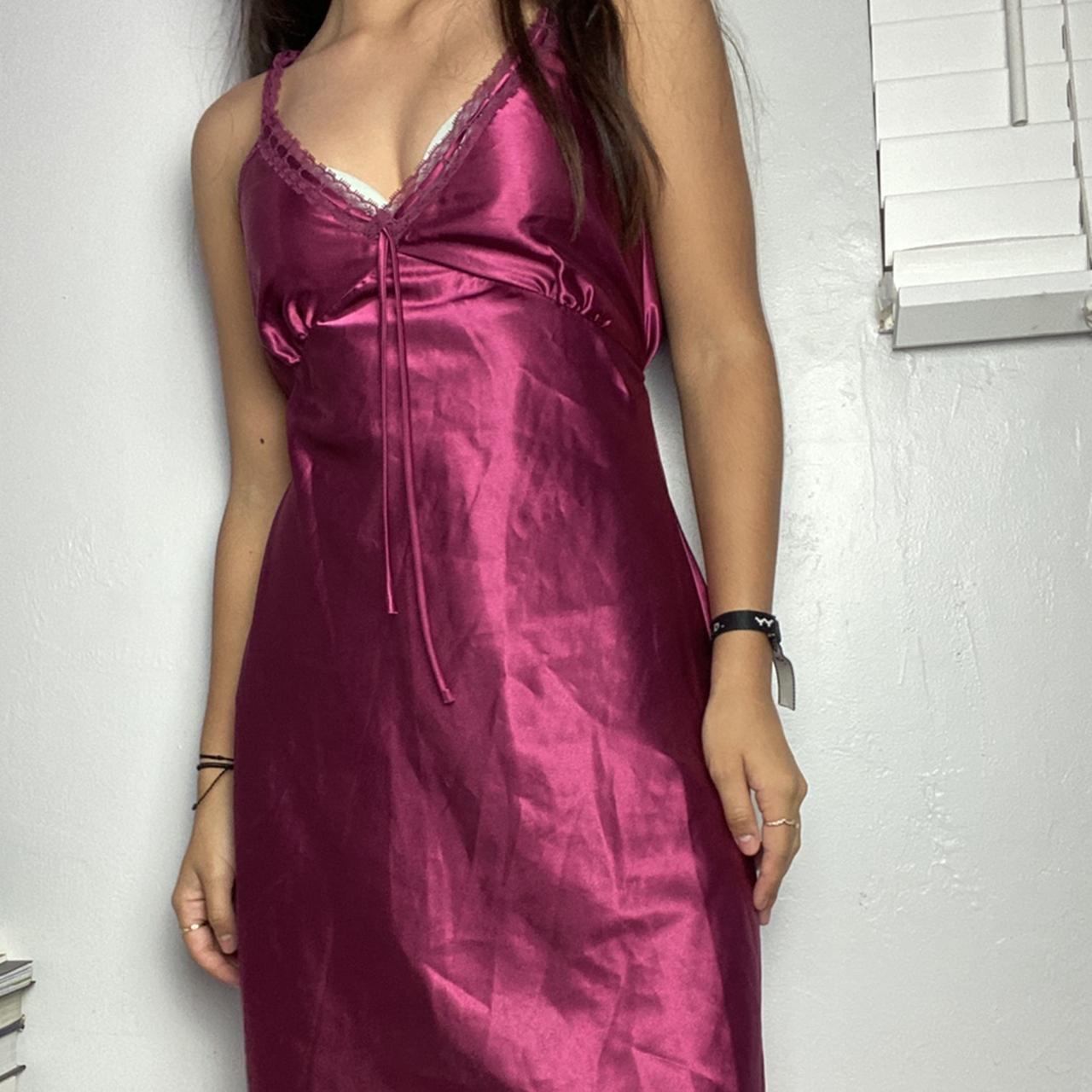 Dark purple silk lingerie dress!! So pretty but... - Depop