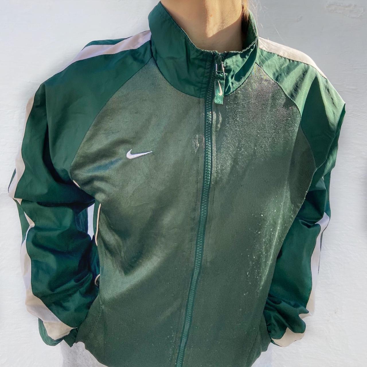 Nike Women's Green and Khaki Jacket | Depop