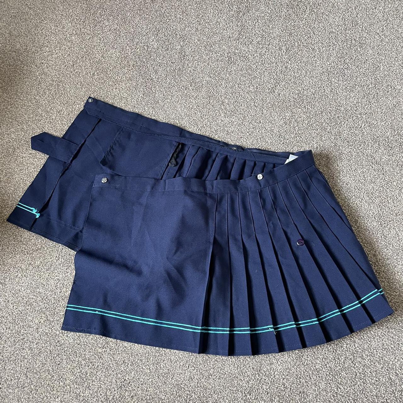 Blue pleated hotsell netball skirt