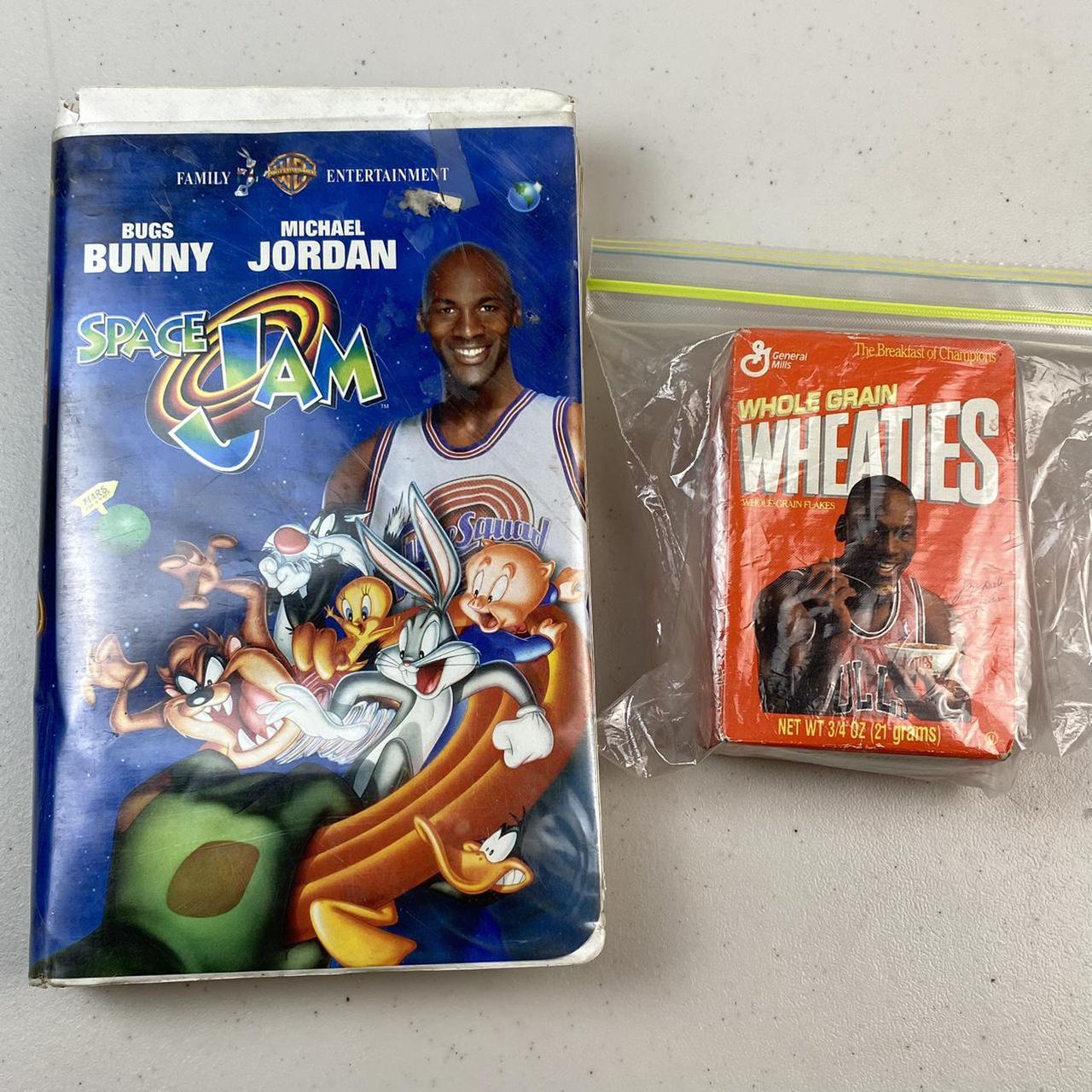 Vintage Michael Jordan Wheaties Box & Space Jam VHS... - Depop