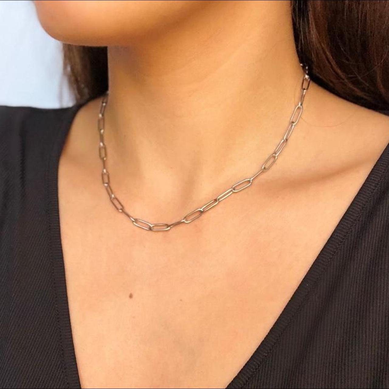 Thin Paperclip Chain Necklace