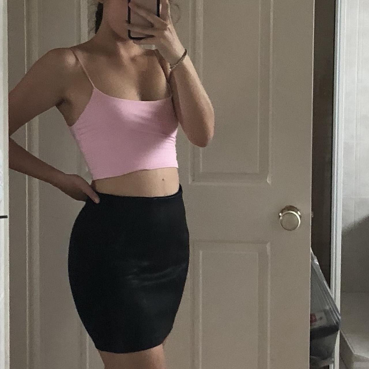 cotton on leather skirt