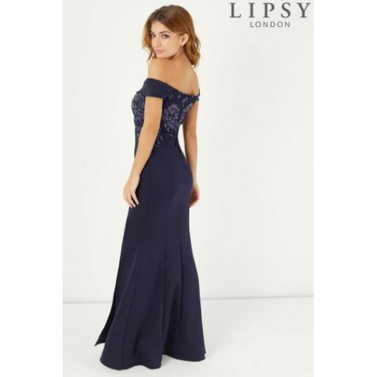 Lipsy navy hotsell fishtail dress