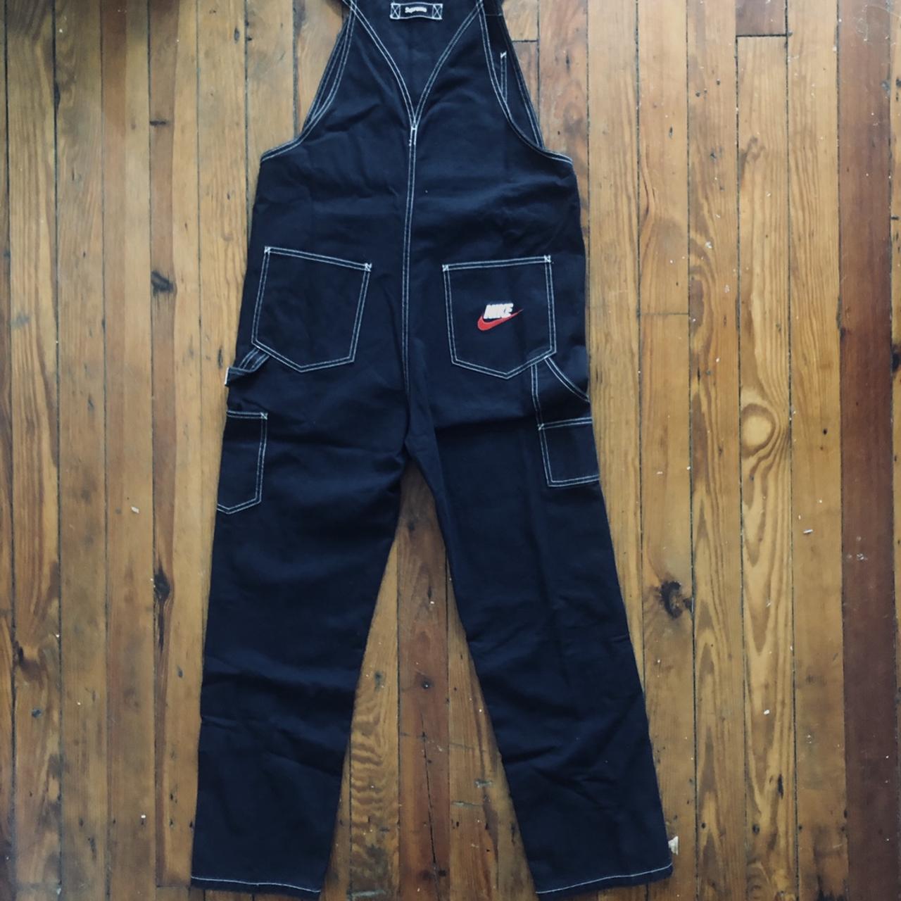 Supreme®/Nike® Cotton Twill Overalls, Size 32 black