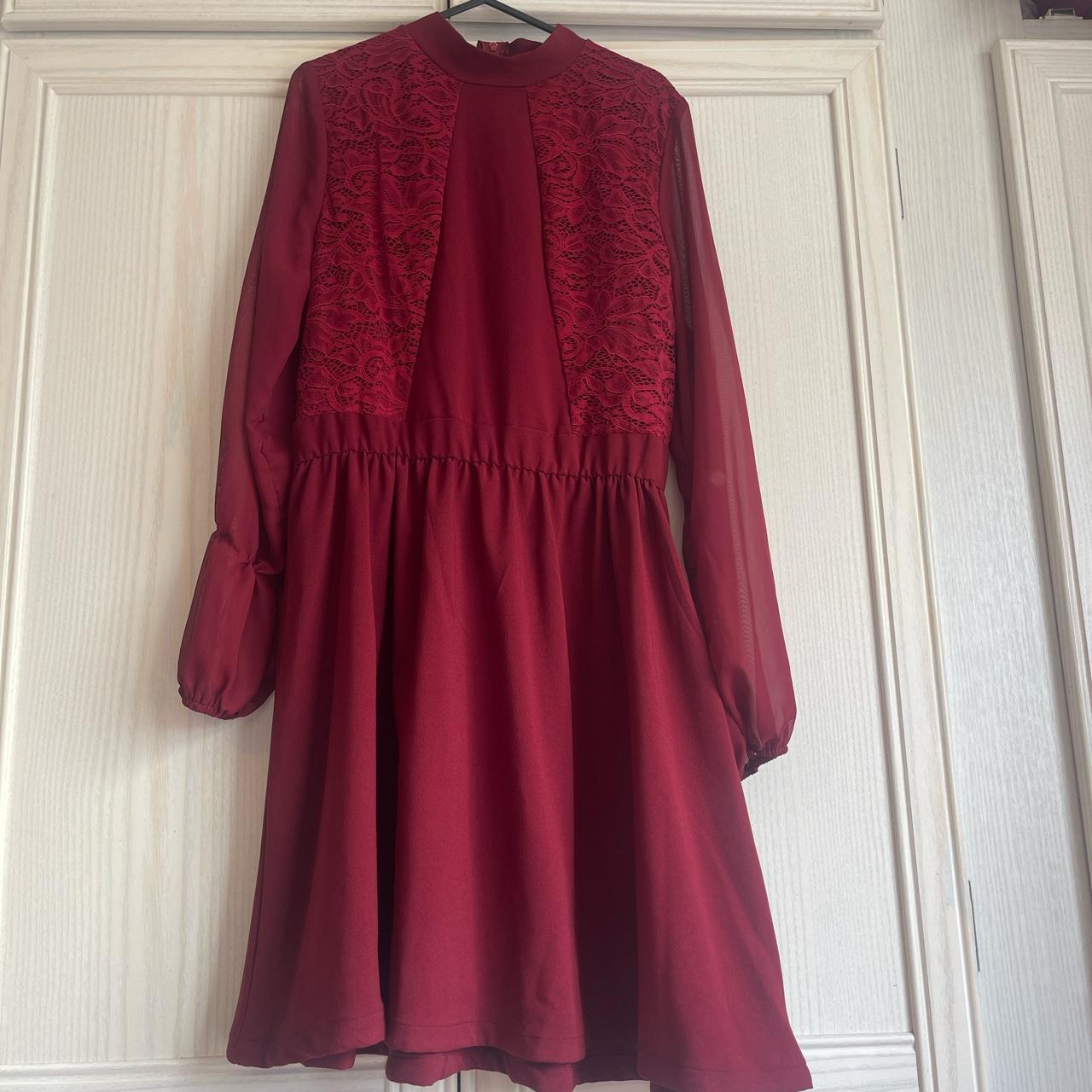 Charlotte Russe Maroon Dress Worn a few times. Still... - Depop