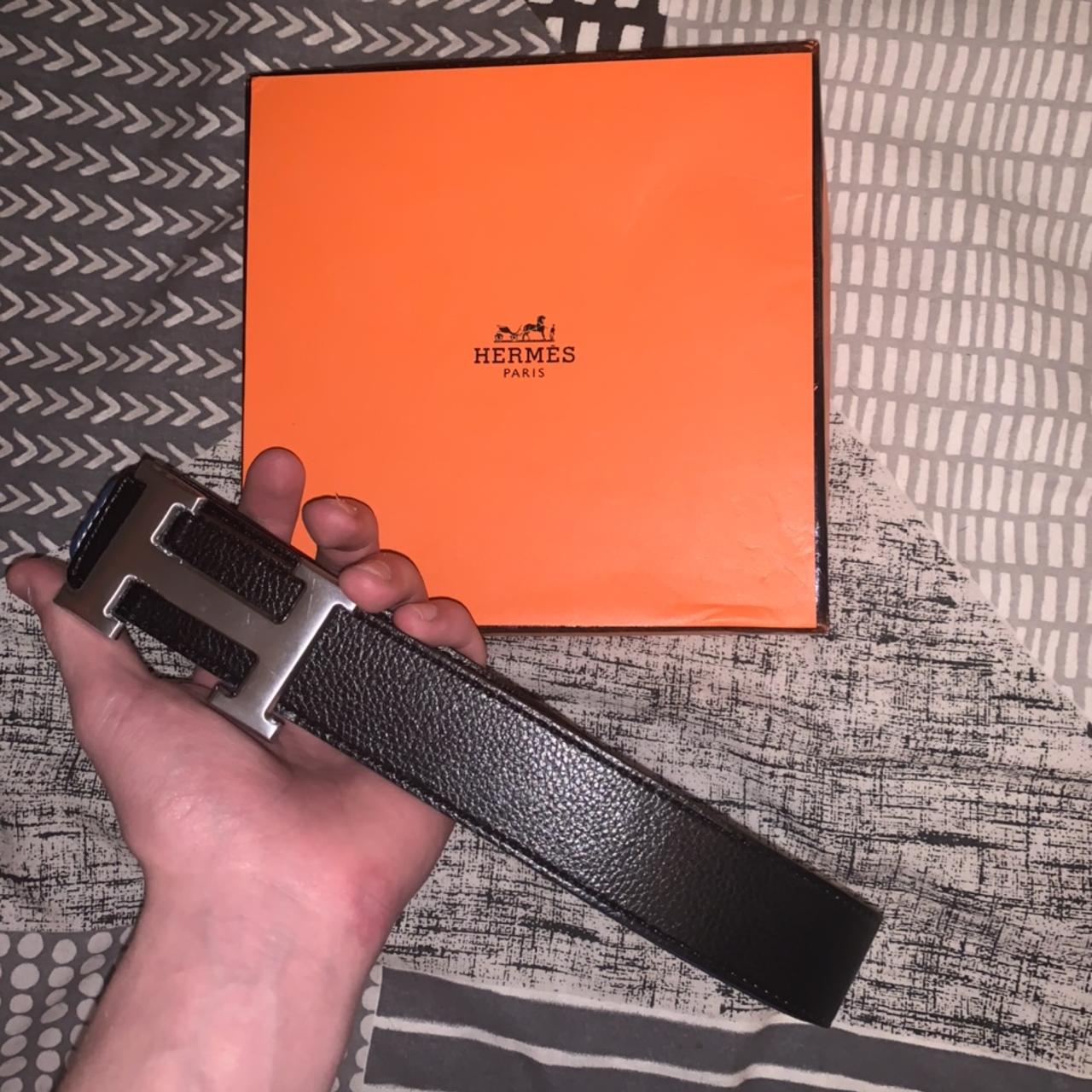 men’s reversible Hermes belt. very good condition.... - Depop