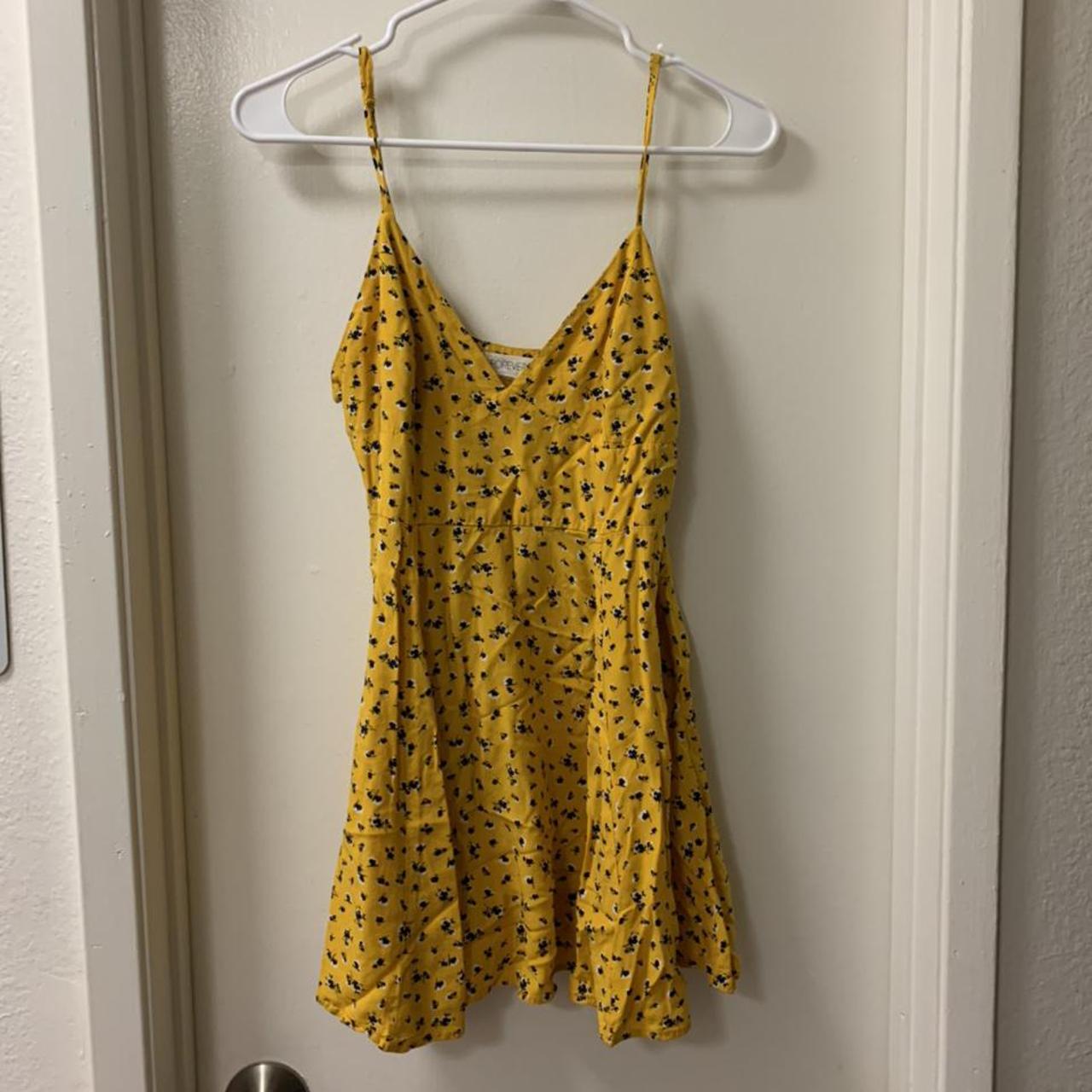 yellow cami dress with floral print :-) missing... - Depop