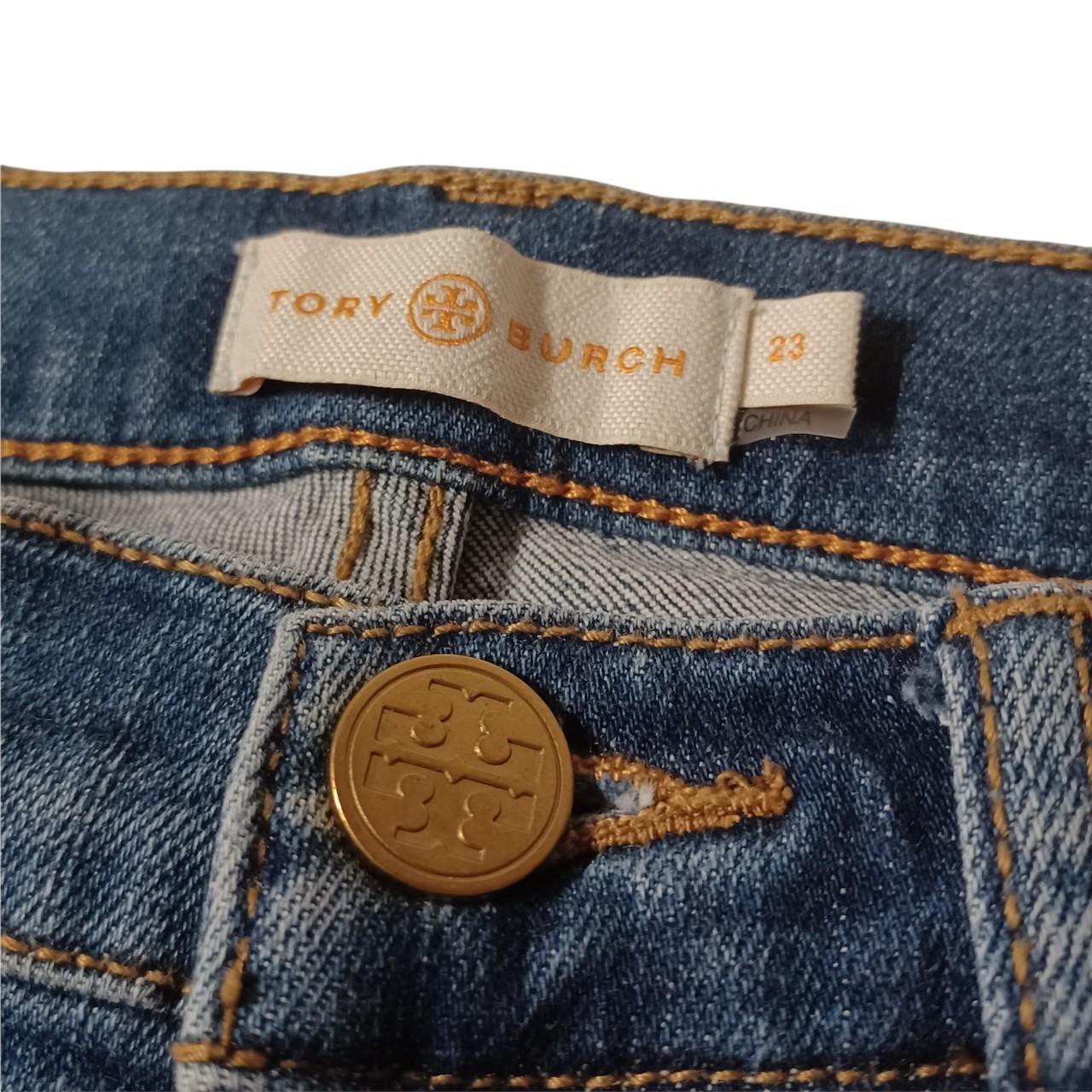 🔥$265 TORY BURCH Cats Meow Cropped Blue Jeans... - Depop
