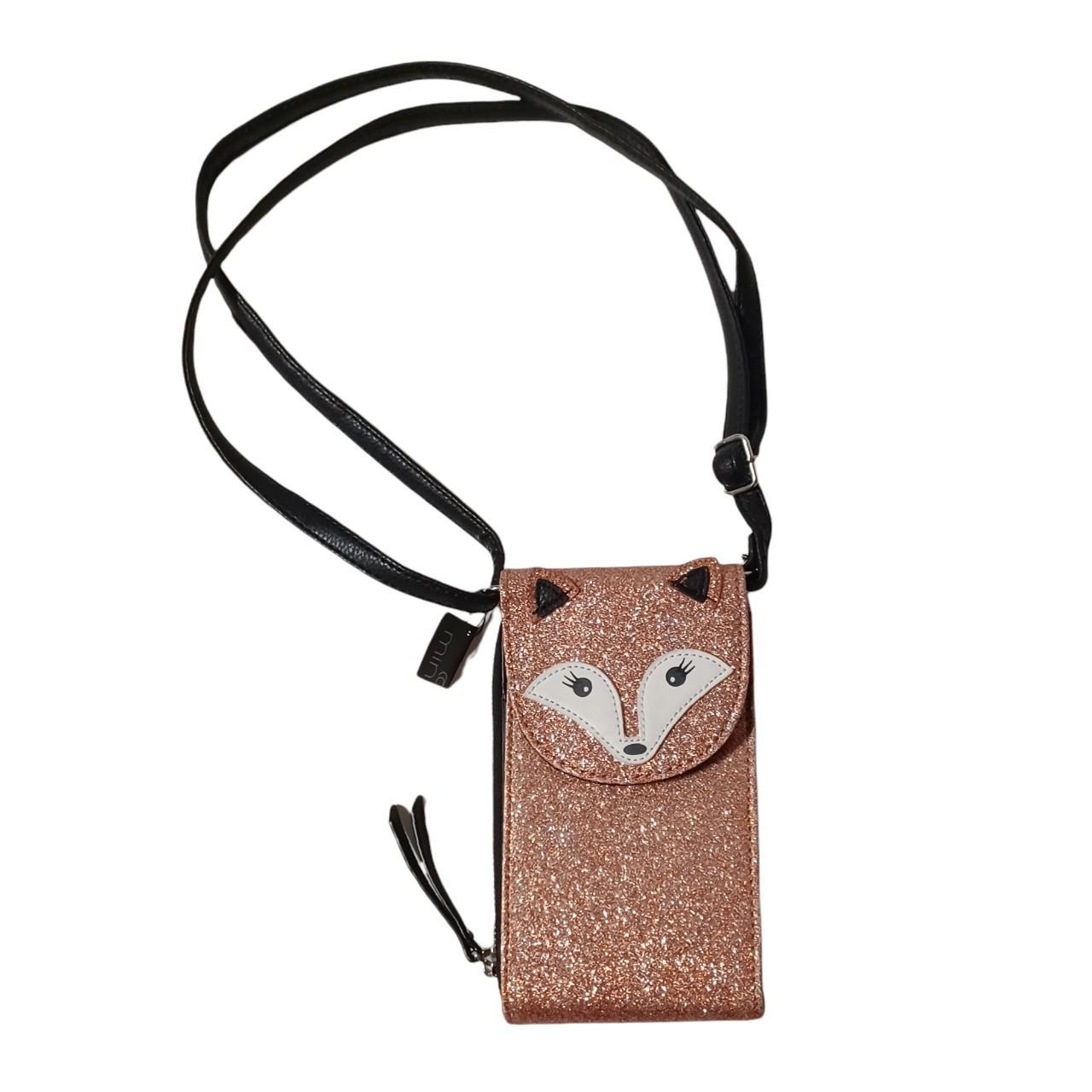 Ladies Sewing Thread Leather Fox Handbags Cute Mini Key Case(Purple)