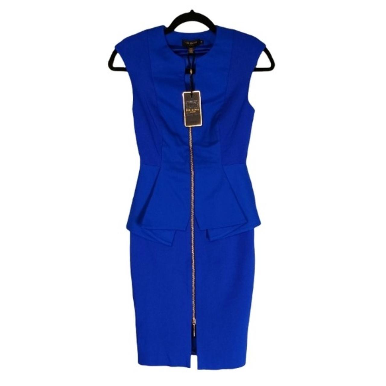 Royal blue peplum clearance dress