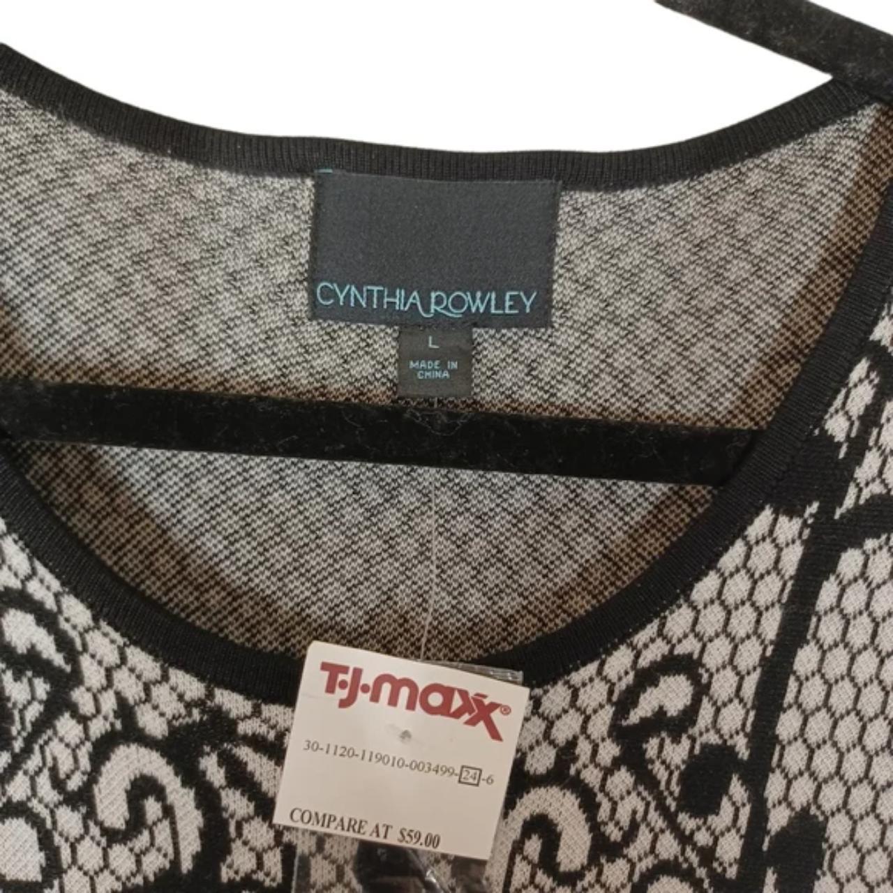 $135 CYNTHIA ROWLEY Off White Black Print Depop