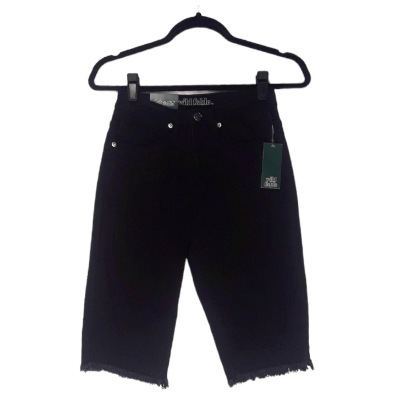 WILD FABLE Bermuda Black Raw Hem Shorts NWT 00,