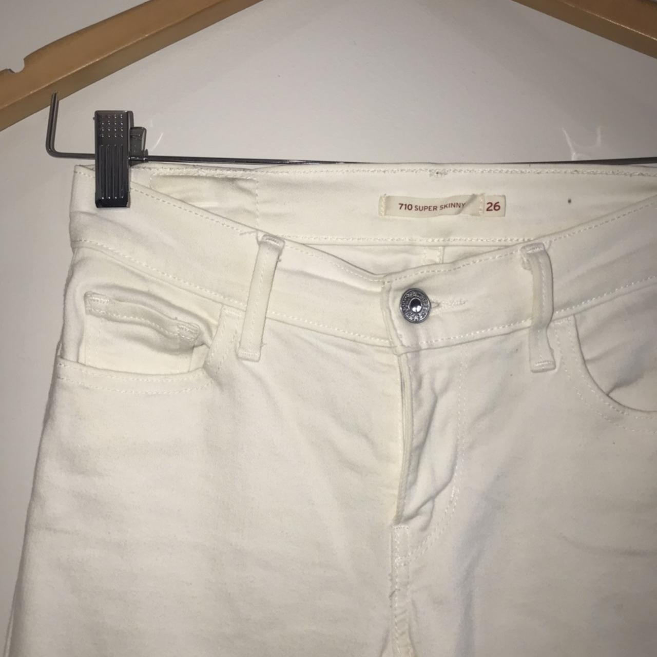 White AUTHENTIC LEVI’S JEANS “710 super skinny” -... - Depop