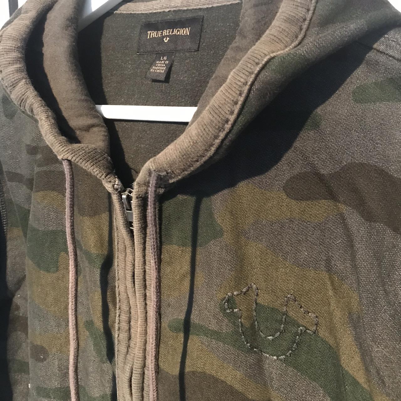 True Religion Camo Zip Hoodie Dead Stock Medium... - Depop