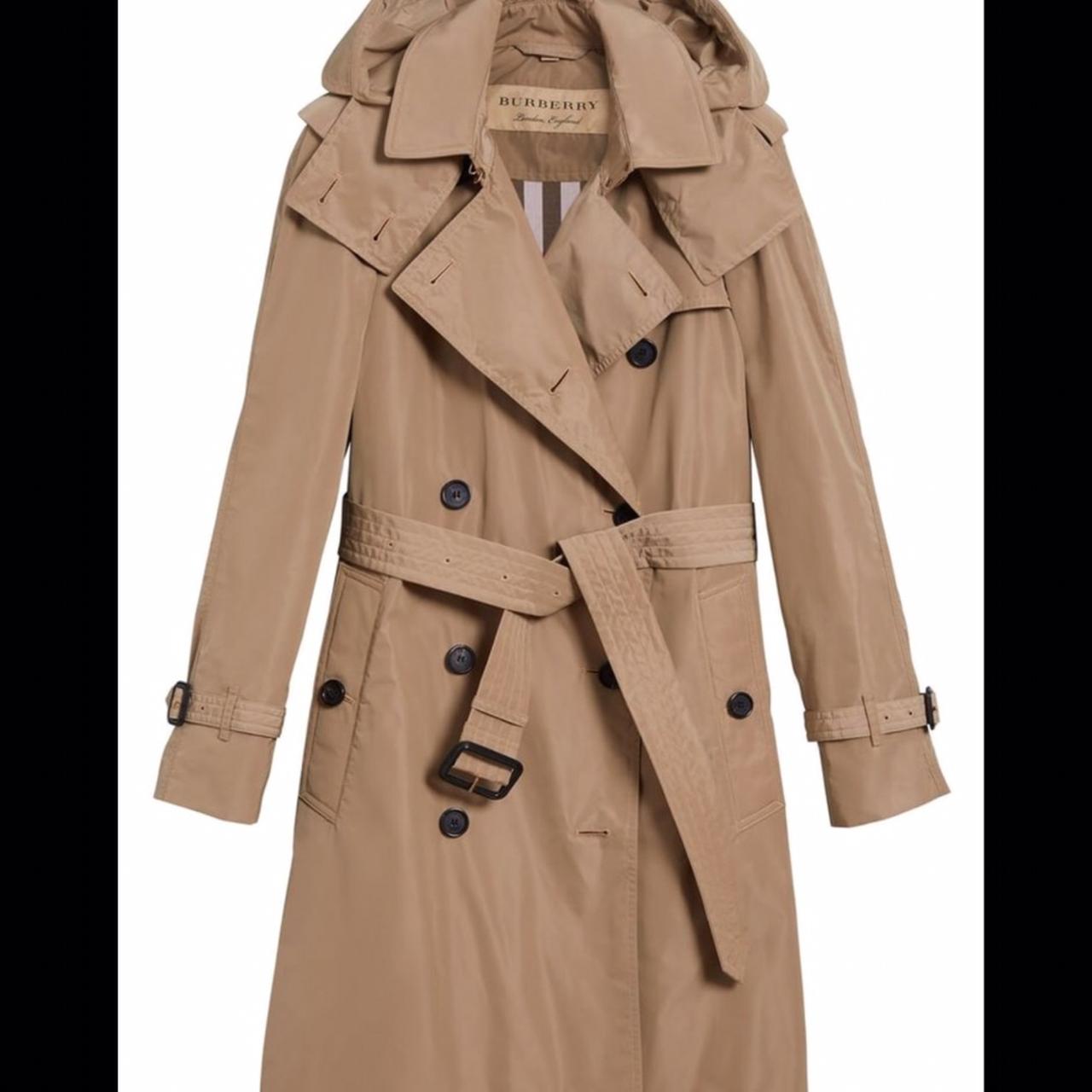 burberry amberford hooded trench coat