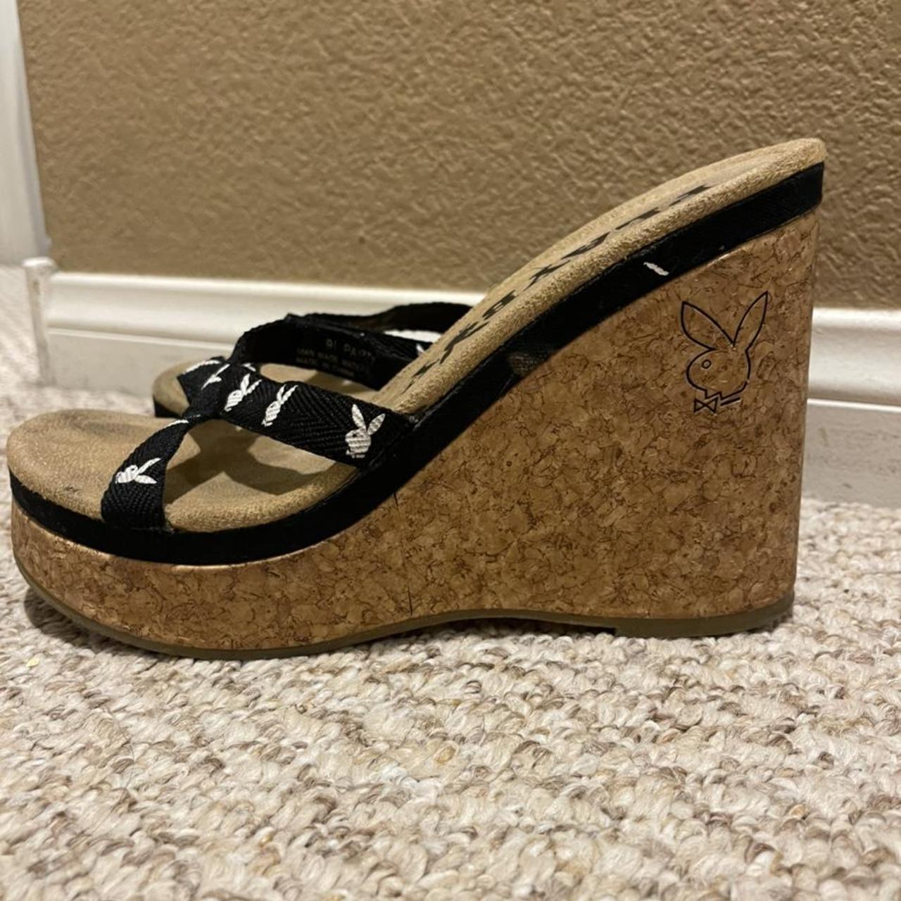 playboy platform sandals